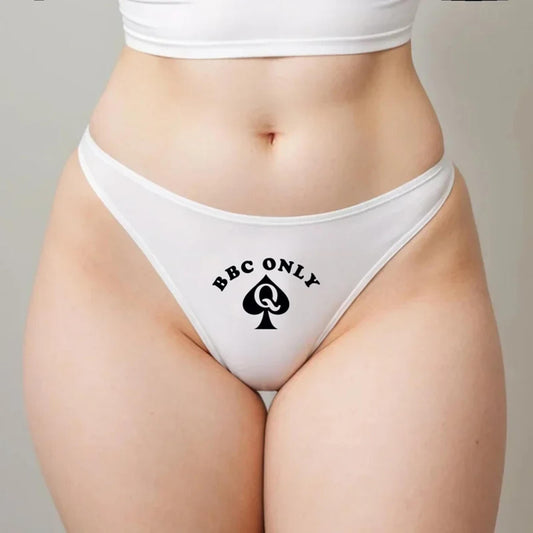 Queen of Spade Thong| QoS Hotwife sexy panty G String| BBC only underwear for sex| Roleplay and Interracial Swinger Lifestyle pineapple