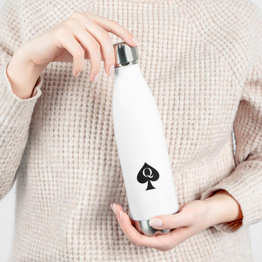 Queen of Spades Insulated Bottle 20oz QOS Hotwife Lifestyle Cuck Bull Stainless Steel Water Bottle BPA Free Double Wall Swinger Gift