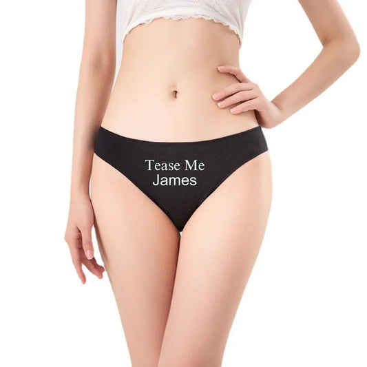 Custom  Women Underwear, Funny thong Gifts for Her, Girlfriend, Tease me Sexy panty ,Personalized Thong Face, Valentines, Anniversary Wife