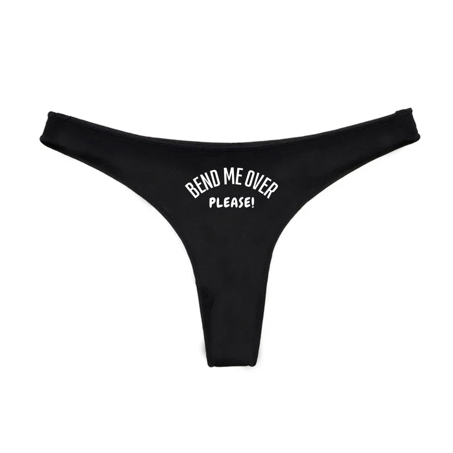 Bend me Over Please Thong | Hotwife lifestyle QoS Panties, Sexy Gift Idea for Wife, Queen of Spades, cuck husband Underwear