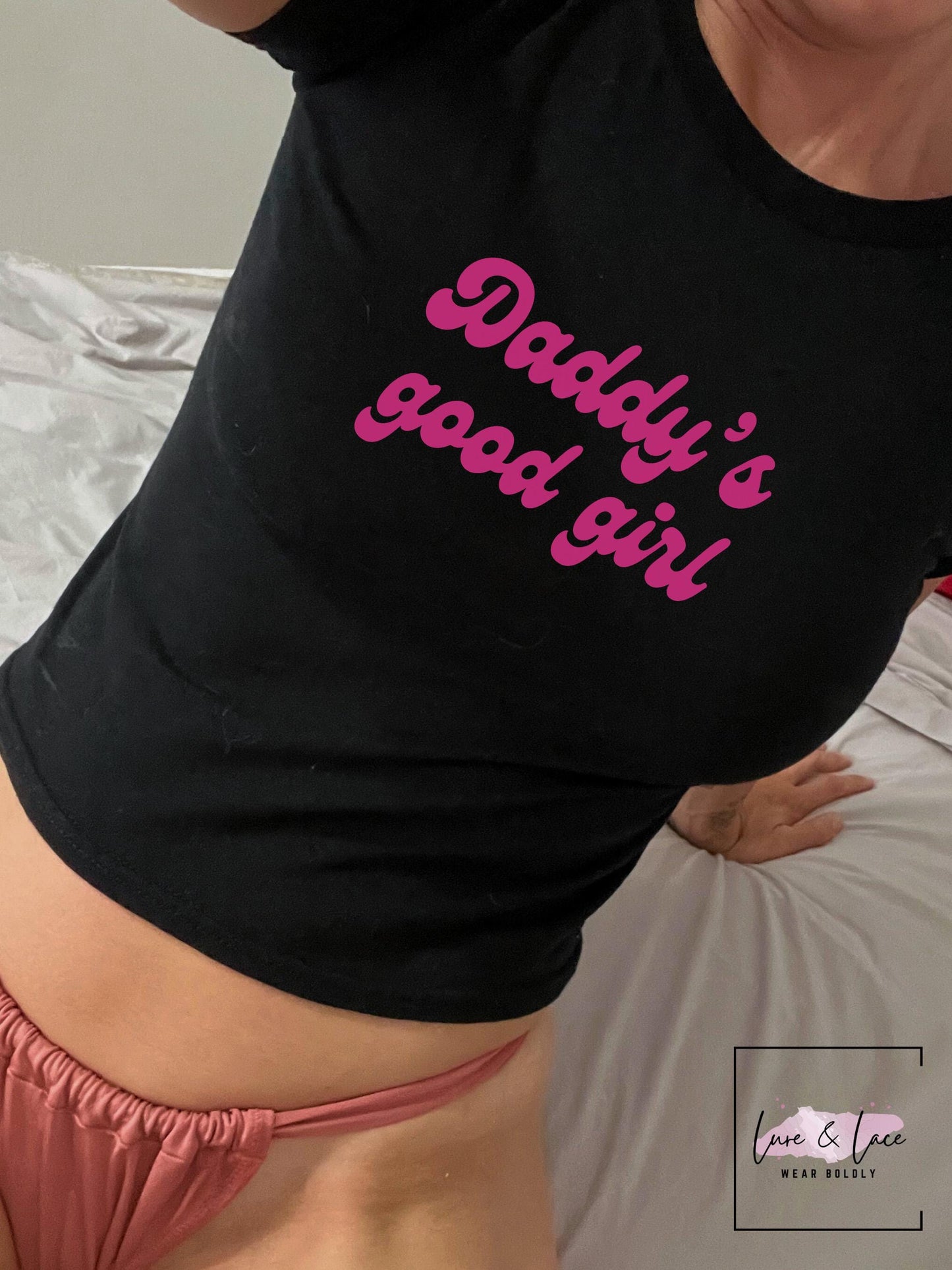 Daddy's good GIrl Tshirt Sexy Y2K Cute baby Tee, DDLG aesthetic Gift idea for her, Naughty funny couple shirt, roleplaying fun daddy dom dat