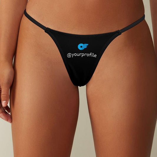 Onlyfans Custom name thong, Oly Fans personalized profile name panties, Sexy underwear Gstring for adult content creator models, marketing