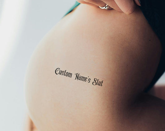 Custom Adult Temporary Tattoos, Personalized Sexy Tattoo for Date Night Hot Idea